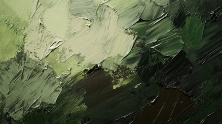 Moody oil paint texture with shades of dark green, brown, and gray, layered with rough strokes and deep shadows for a rustic feelの素材
