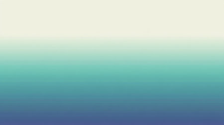A minimalist gradient of a still ocean, moving from light aqua near the top to deep blue below.の素材