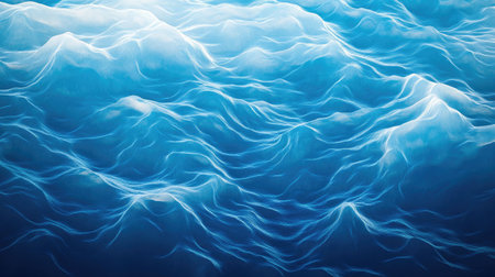 Vibrant blue sea gradient background with smooth transitions of aquamarine, cerulean, and deep ocean blue.の素材