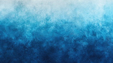 Smooth blue sea gradient from aqua to royal blue, softly illuminated by sunlight.の素材