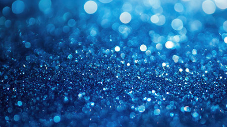 Close-up of a blue sea gradient background showing tiny shimmering details on the water's surface.の素材