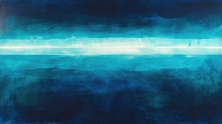 A vivid sea gradient showcasing shades of cyan, teal, and dark blue, with light rays piercing through.の素材