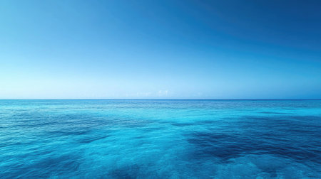 Vibrant blue sea gradient background with smooth transitions of aquamarine, cerulean, and deep ocean blue.の素材
