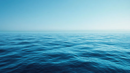 Vibrant blue sea gradient background with smooth transitions of aquamarine, cerulean, and deep ocean blue.の素材