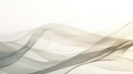 A serene living room with white walls, minimal furniture, a soft couch with throw pillows, and a neutral color scheme.の素材