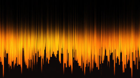 Lush golden yellow and burnt orange gradient melting into deep black, evoking warmth and depth.の素材