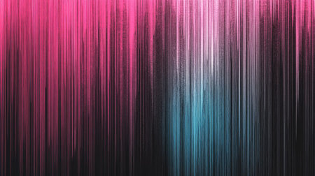 Minimalist cyan and magenta gradient streaks over a dark black background, forming a digital and tech-inspired look.の素材