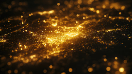 Golden gradient light softly fading into the darkness, creating a premium and sophisticated style.の素材