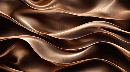 Luxurious mocha brown smoky waves creating an elegant, swirling abstract background for artistic designs.の素材