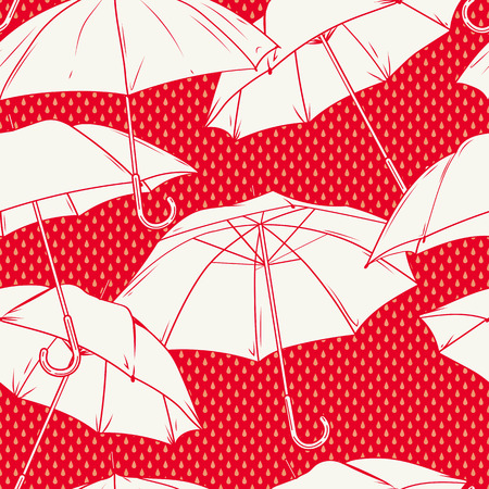 Umbrellas Seamless patternのイラスト素材