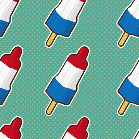 Seamless colorful ice cream patternのイラスト素材