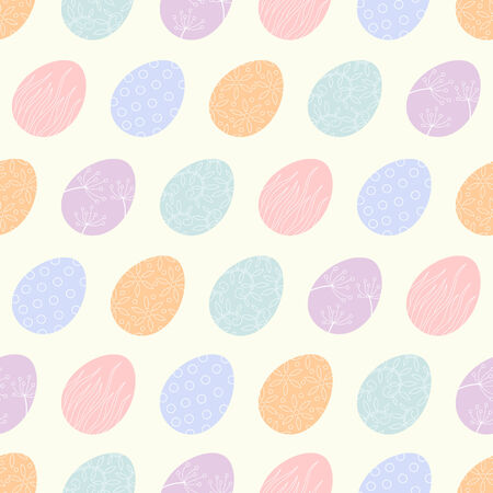 Easter colored egg seamless pattern. Vector illustrationのイラスト素材