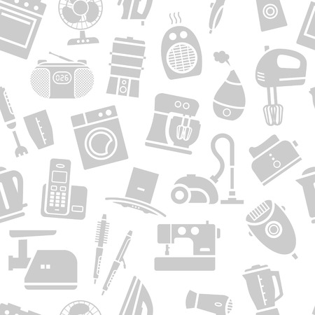 Seamless pattern of appliances and electronics iconsのイラスト素材