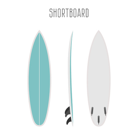 surf short board with three sides. Blank template. Three projectionsのイラスト素材