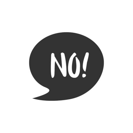 Speech bubble with short message vector icon. Single isolated sign on white backgroundのイラスト素材