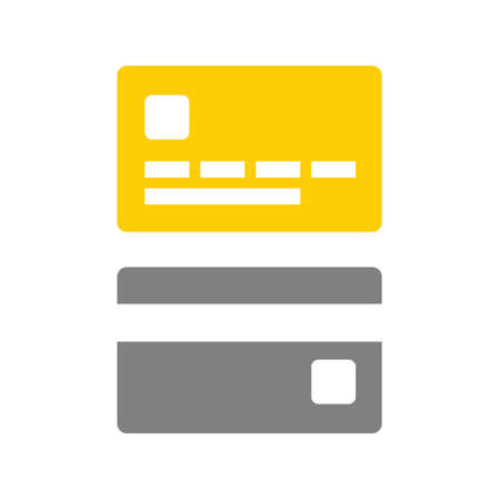 Two sides of credit card, finance, money and banking glyph style vector icon. Single isolated sign.のイラスト素材