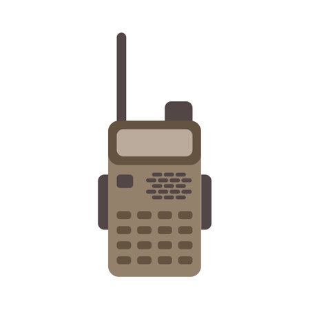 Radio communicator, vector flat paintball or airsoft iconのイラスト素材