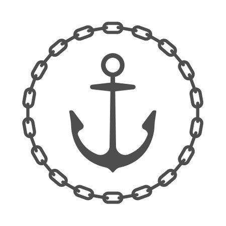 Anchor vector single logo icon, separate isolated signのイラスト素材