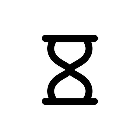Hourglass clock, line web or mobile interface vector iconのイラスト素材