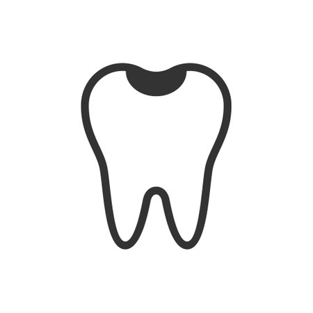Ill caries tooth, cute vector icon illustrationのイラスト素材