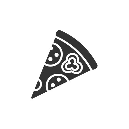 Pizza silhouette glyph fast food vector iconのイラスト素材