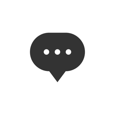 Chat speech bubble and dialog balloon filled style vector iconのイラスト素材