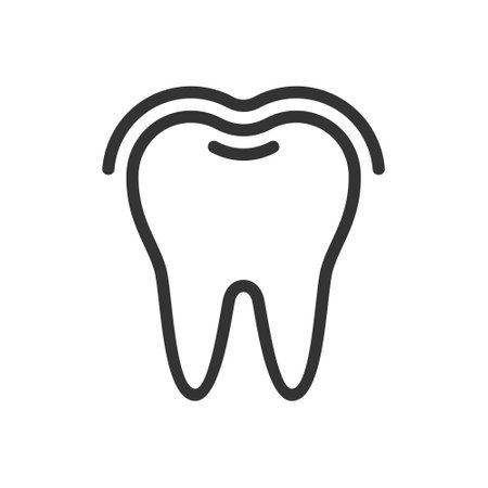 Shining protected tooth, cute vector icon illustrationのイラスト素材