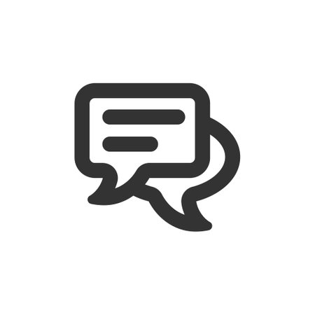 Chat speech bubble and dialog balloon line style vector iconのイラスト素材