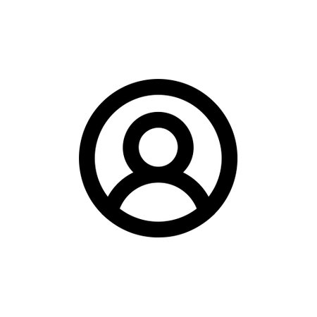 User person profile, line web or mobile interface vector icon
