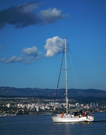 Sailing on a sunny dayの写真素材