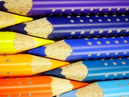 Rainbow crayons isolated