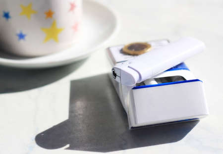 Stop smoking concept  Have a tea の写真素材