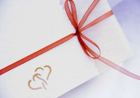 Wedding card on white background 