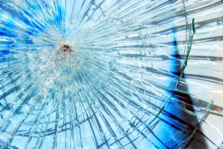 Bropken glass の写真素材