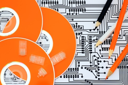 A concept of data saving, internet, data models, network の写真素材
