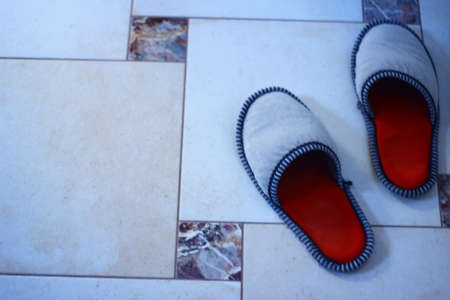 Slippers inside, home, house, room.の写真素材