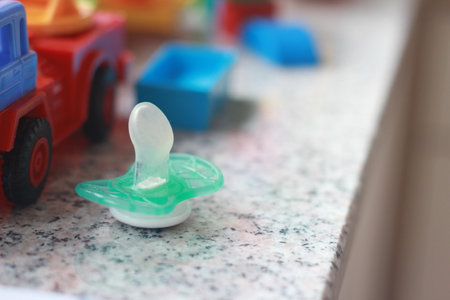 Close up of plastic toy on the table.