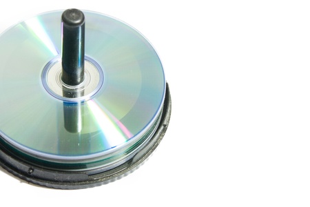 CD or DVD isolated on white backgroundの写真素材