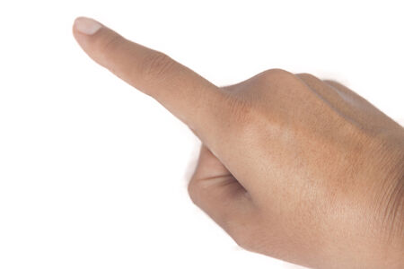 hand touching or pointing to somethingの写真素材