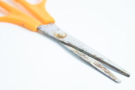 Old scissors in the kitchen.の写真素材