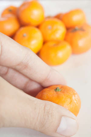 Small orangesの写真素材