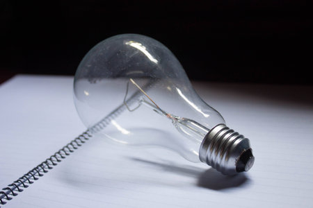 Lamps and books are black の写真素材