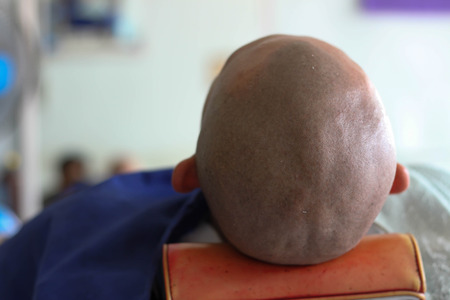 I shaved bald monk