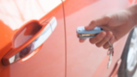 Auto remote key pressed by the finger.の写真素材