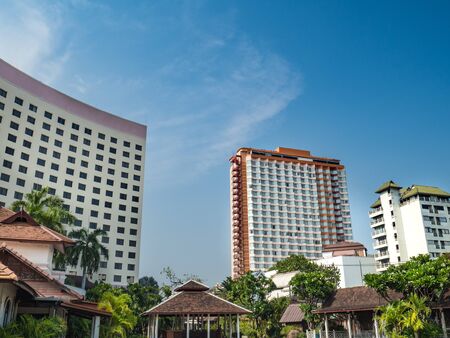 Building with blue sky in backgroundの写真素材