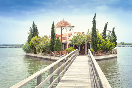 St. Monastery in Vatopedi in Porto Lagos, Greeceのeditorial素材