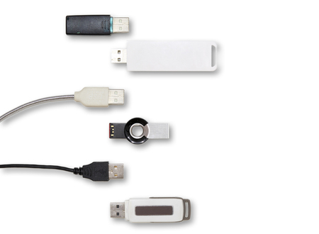 USB connector device, isolated on white