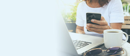 Girl communicate with remote friends online. Internet communication, social media, networks concept