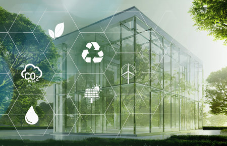 ESG Business investment strategy on new green economy. Environment social governance in real estate.の素材