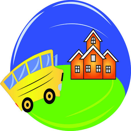 bus schoolのイラスト素材